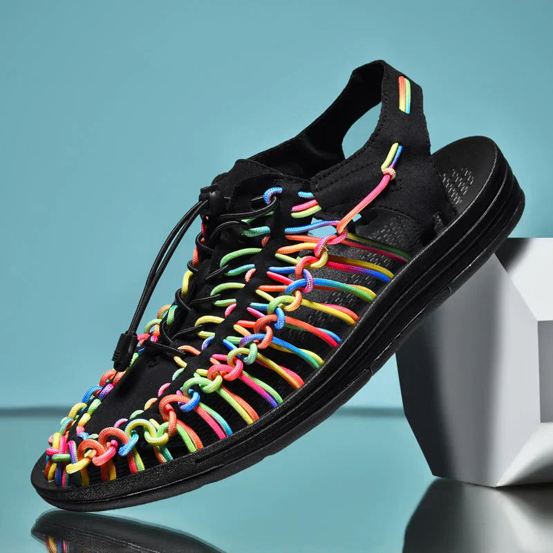 Stiliga herrsandaler i mesh - Renzo