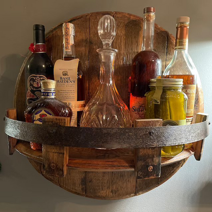 Bourbonwhisky-hyllsystem i ek – Oakspire