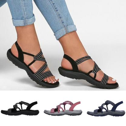 Ortopediska dam-sandaler med justerbara remmar – Elvira