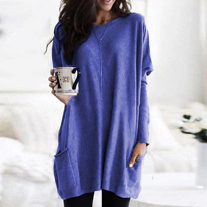 Oversized damtröja i höst med fickor – Yara