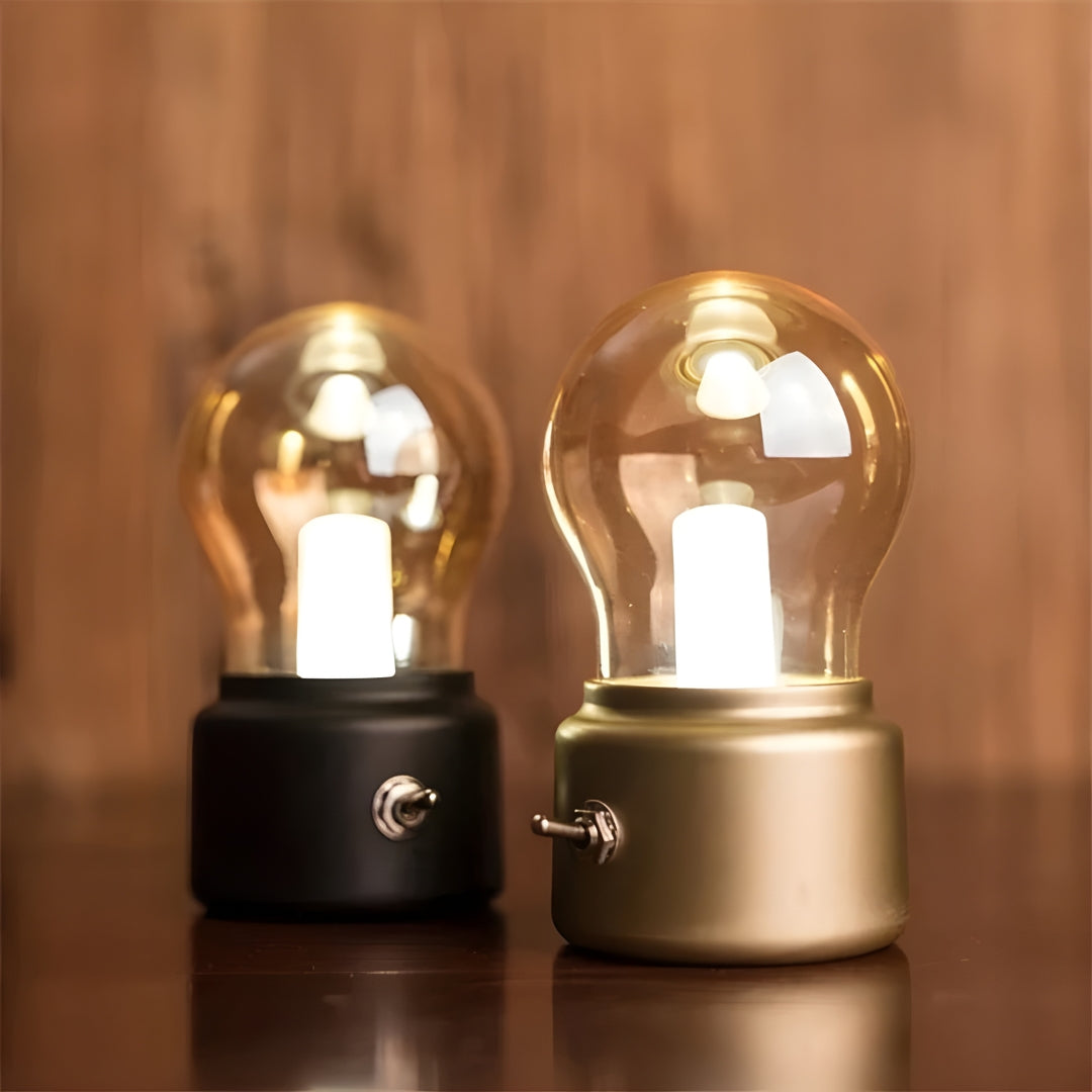 Bärbar retro bordslampa - LumiRetro