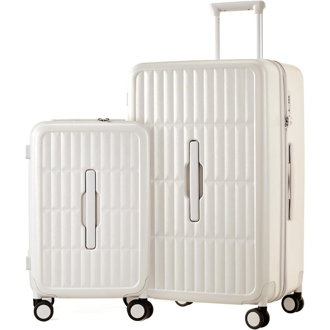 Flygplatsgodkänt 55 cm kabinbagage med 3:7-fördelning och tredelad PC-hårdskal