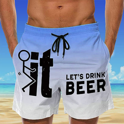 Hawaiishorts för herr med elastisk midja – Fabio