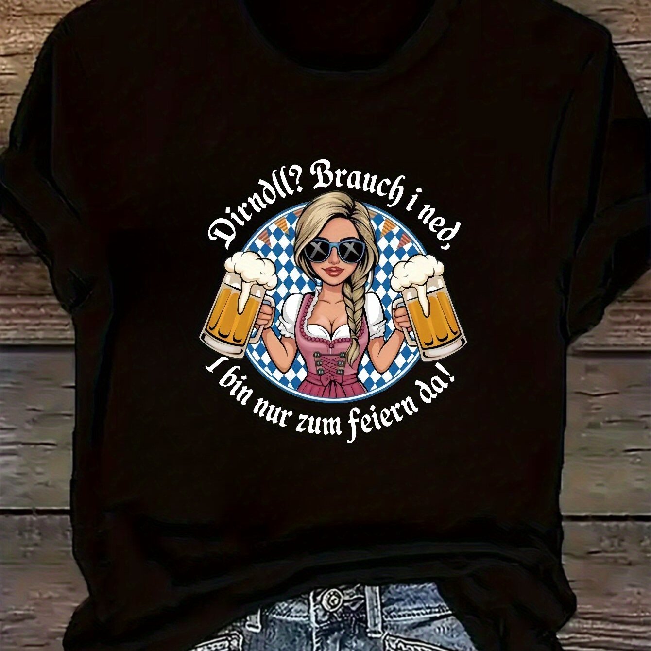 Damer Plus Size kortärmad t-shirt – Liesl Oktoberfest 2026