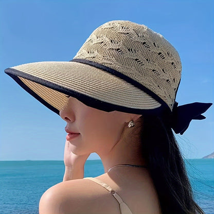 Flätad sommarhatt med sladdetalj – Norah
