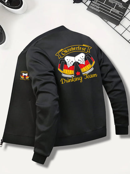 Bomberjacka för herrar med öltryck och dragkedja – Matthias Oktoberfest 2026