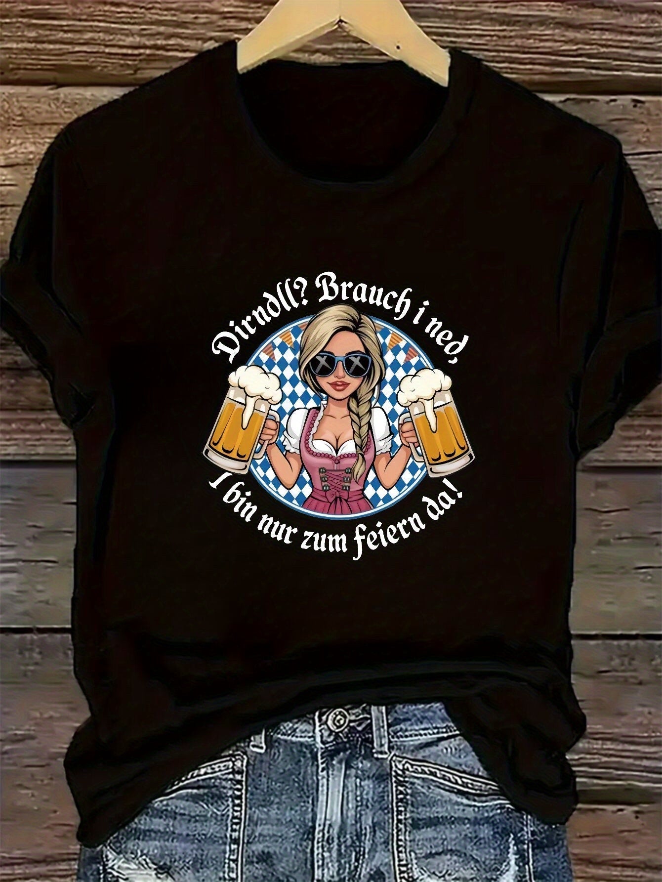 Damer Plus Size kortärmad t-shirt – Liesl Oktoberfest 2026