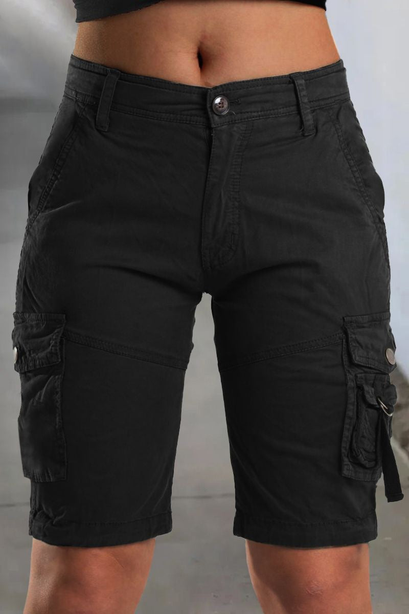 Damer Cargo-shorts med fickor och bekväm passform för sommaren – Malea