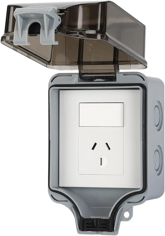 IP66 utomhusvattentätt vägguttag med låsbart lock – PowerGuard