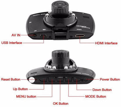 Dual-lins-bilradio DVR G30 2,7" LCD Full HD 1080P med G-sensor