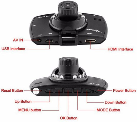 Dual-lins-bilradio DVR G30 2,7" LCD Full HD 1080P med G-sensor