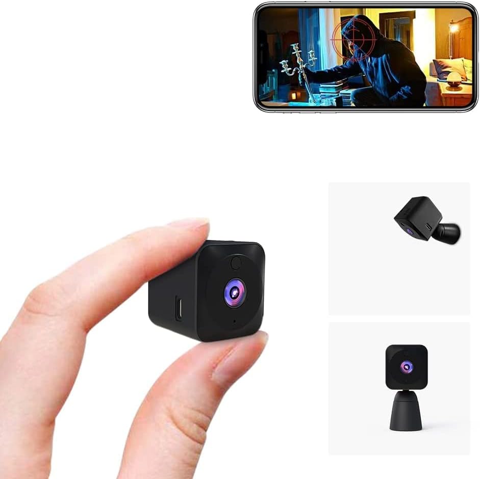 Mini-säkerhetskamera 4K WiFi dold inomhuskamera med nattseende