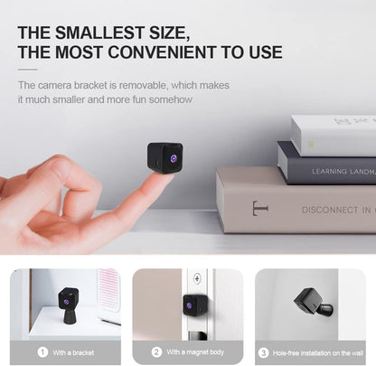 Mini-säkerhetskamera 4K WiFi dold inomhuskamera med nattseende
