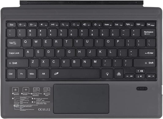 Trådlöst Bluetooth-tangentbord med bakgrundsbelysning och styrplatta för Surface Pro – Nexora