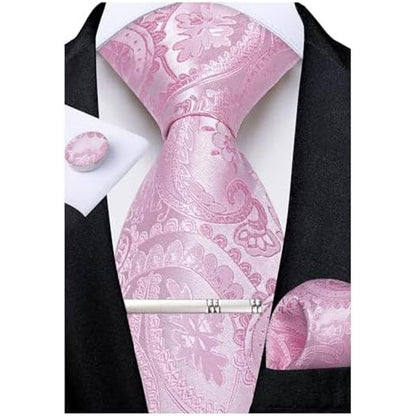 Men's Paisley Formal Tie Set - Refined Wedding & Event Accessories 52