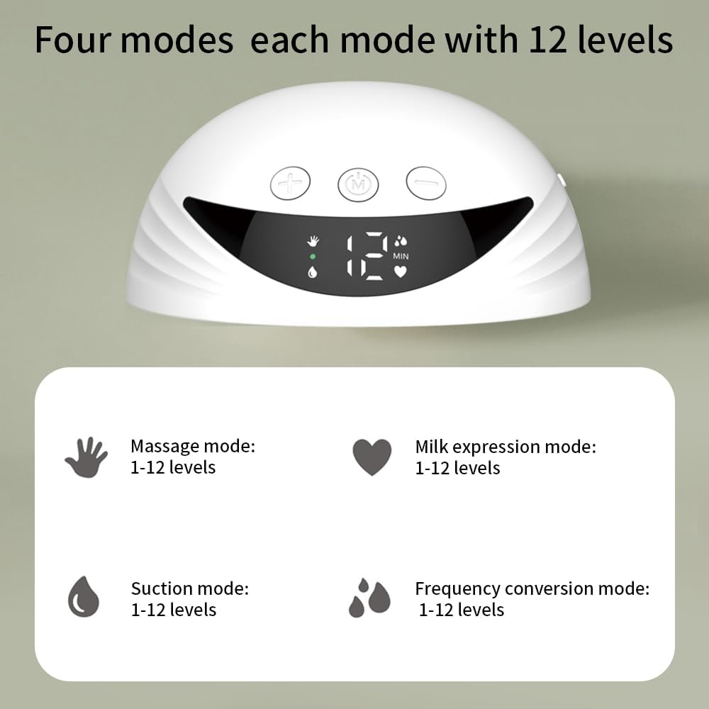 Bärbar elektrisk bröstpump med LED-display – Mirava
