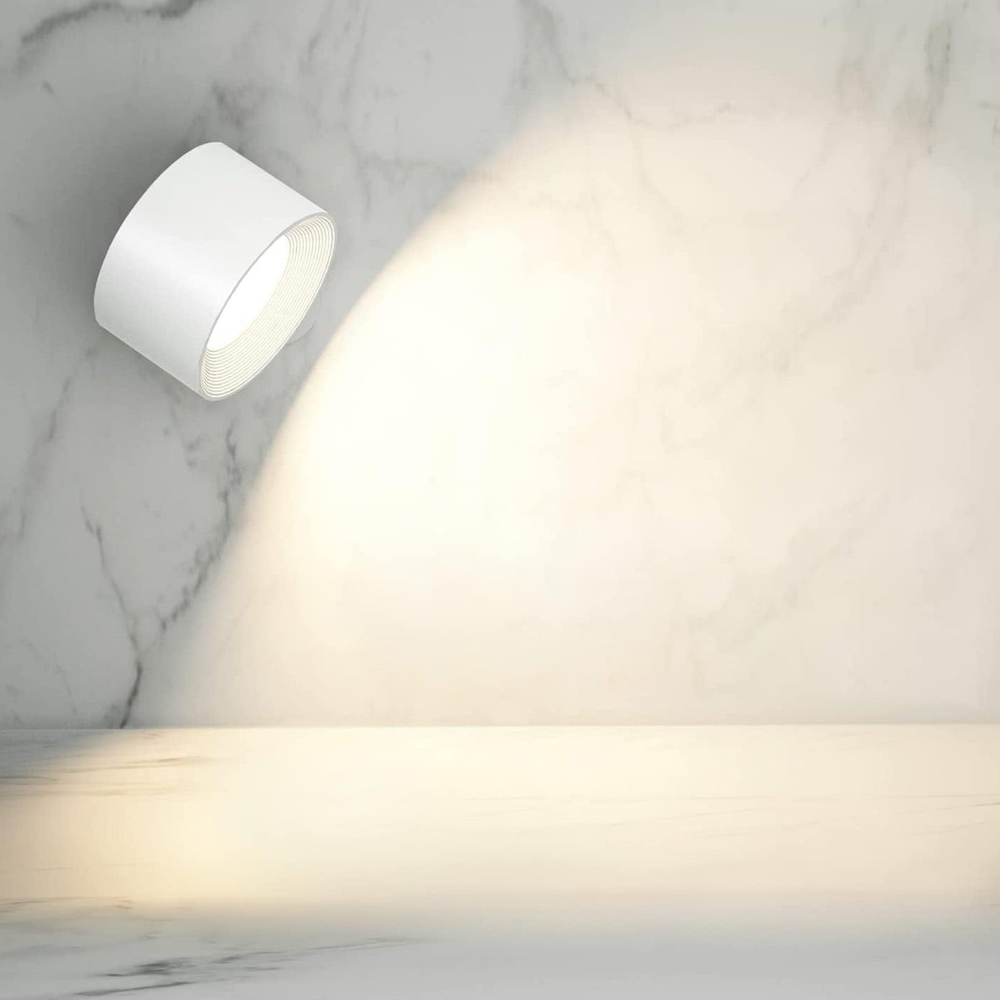 Moderne weiße LED-Wandleuchte, zylindrisch, minimalistisch, für Innenbeleuchtung, energiesparend.