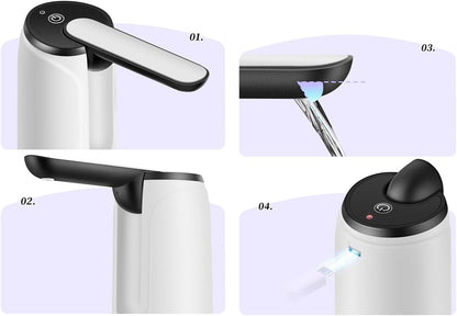 Bärbar vattendispenser, uppladdningsbar via USB – Hydravo (1+1 GRATIS)