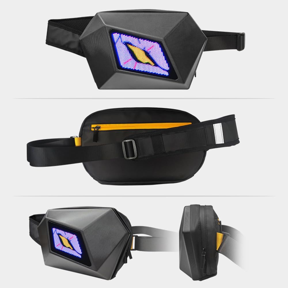 LED-crossbodyväska för motorcykel med programmerbar display – Nexora