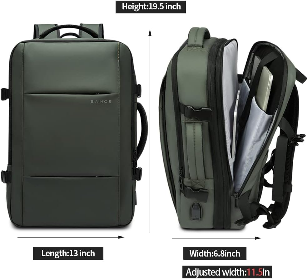 Expanderbar 26–45 L vattentät resryggsäck med laptopfack och duffelalternativ