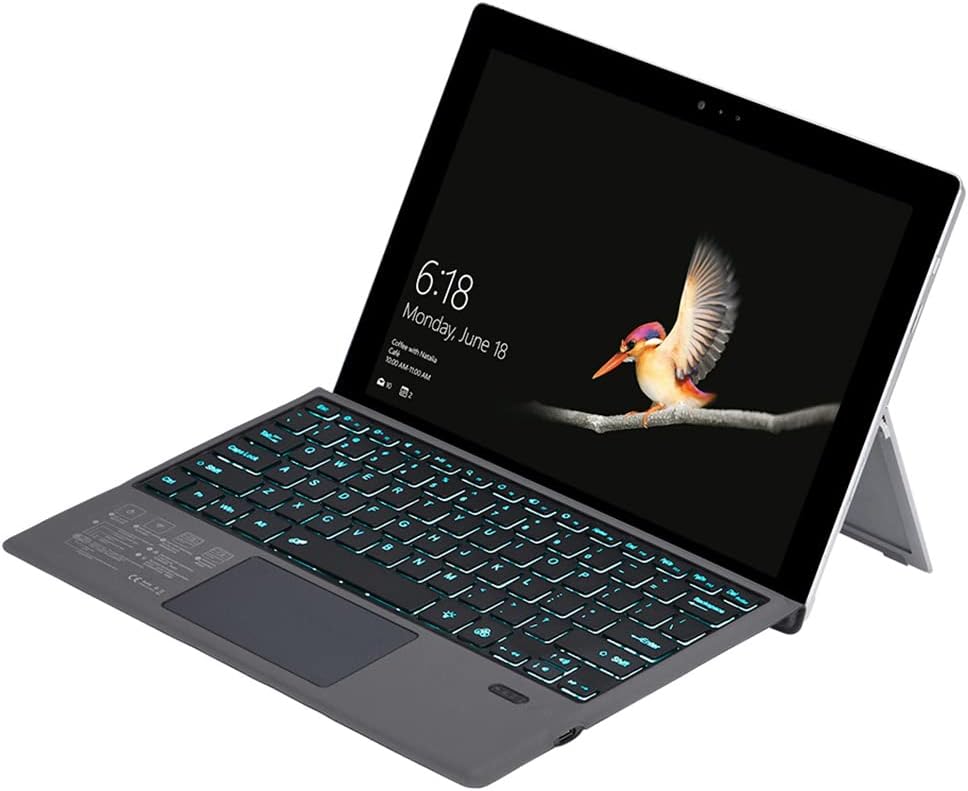 Trådlöst Bluetooth-tangentbord med bakgrundsbelysning och styrplatta för Surface Pro – Nexora