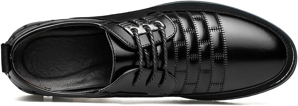 Schwarzer Lederschuh für Herren, elegantes Design, Schnürung, formelle Anlässe.