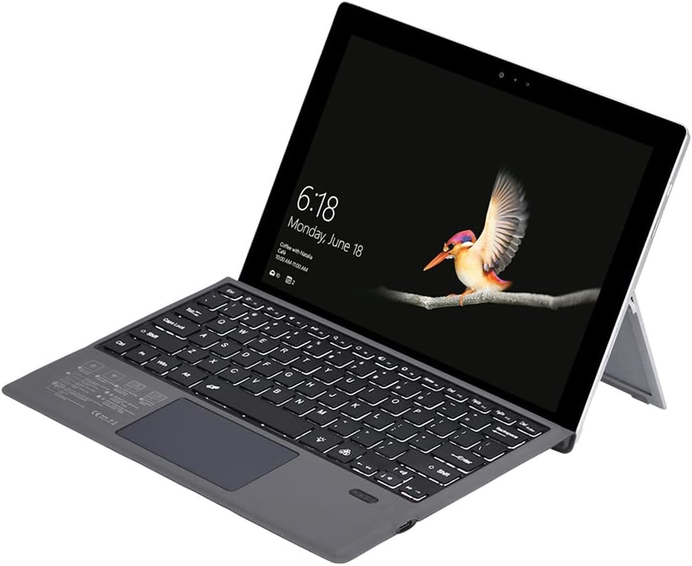 Trådlöst Bluetooth-tangentbord med bakgrundsbelysning och styrplatta för Surface Pro – Nexora