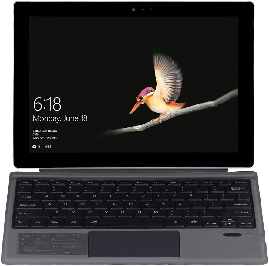 Trådlöst Bluetooth-tangentbord med bakgrundsbelysning och styrplatta för Surface Pro – Nexora