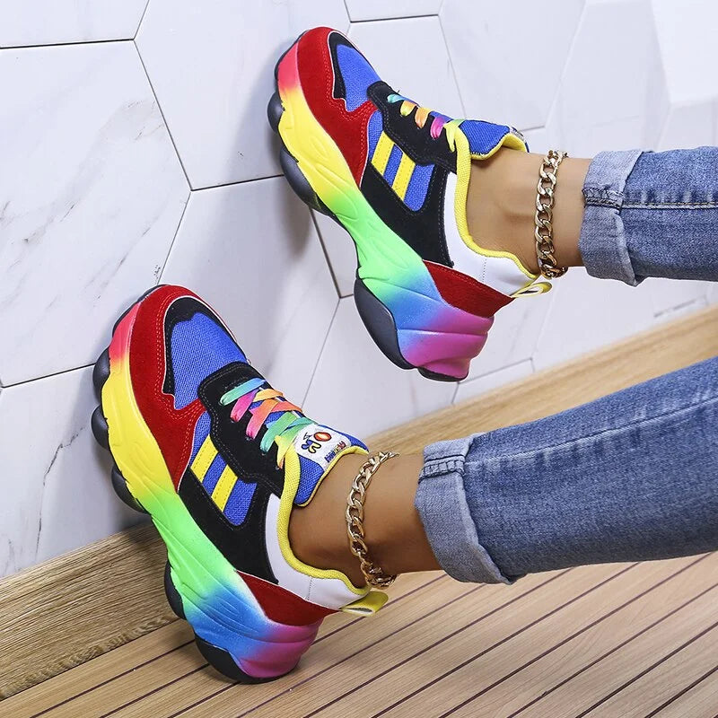 Färggranna dam sneakers – Solenya