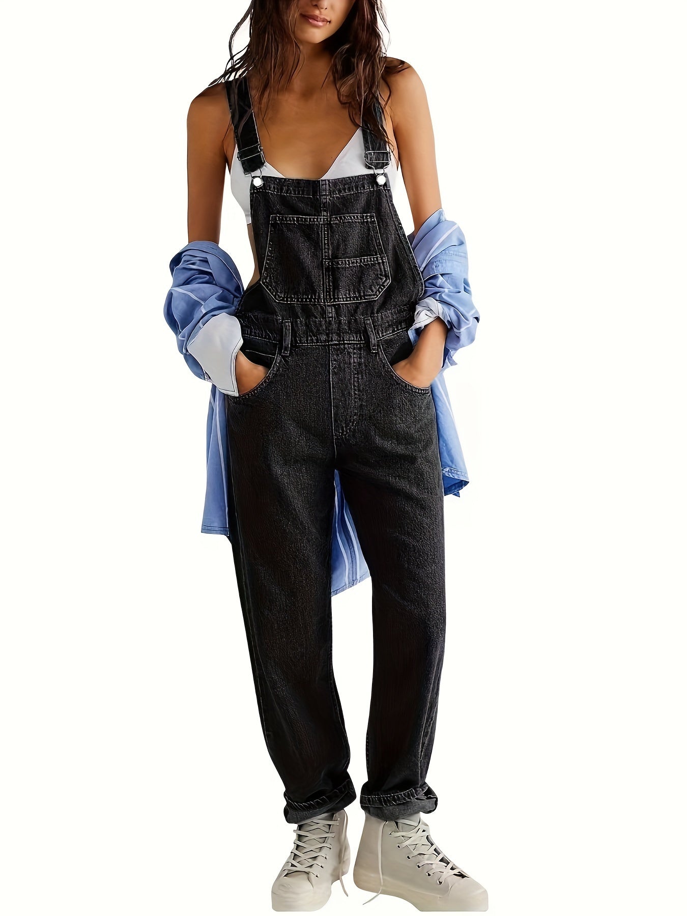 Stilig denimjumpsuit för damer, för alla dagar - CityEase