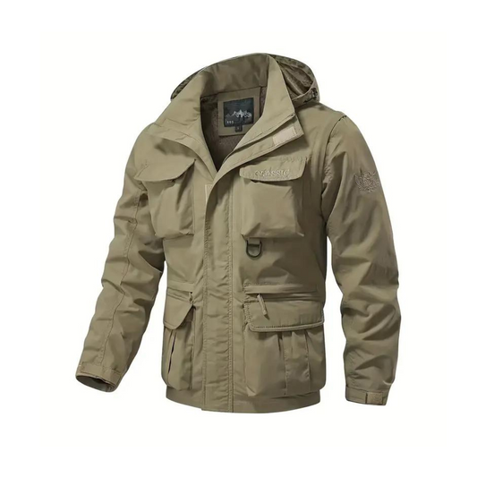 Övergångsjacka för herrar, vattenavvisande med avtagbar huva – Leif