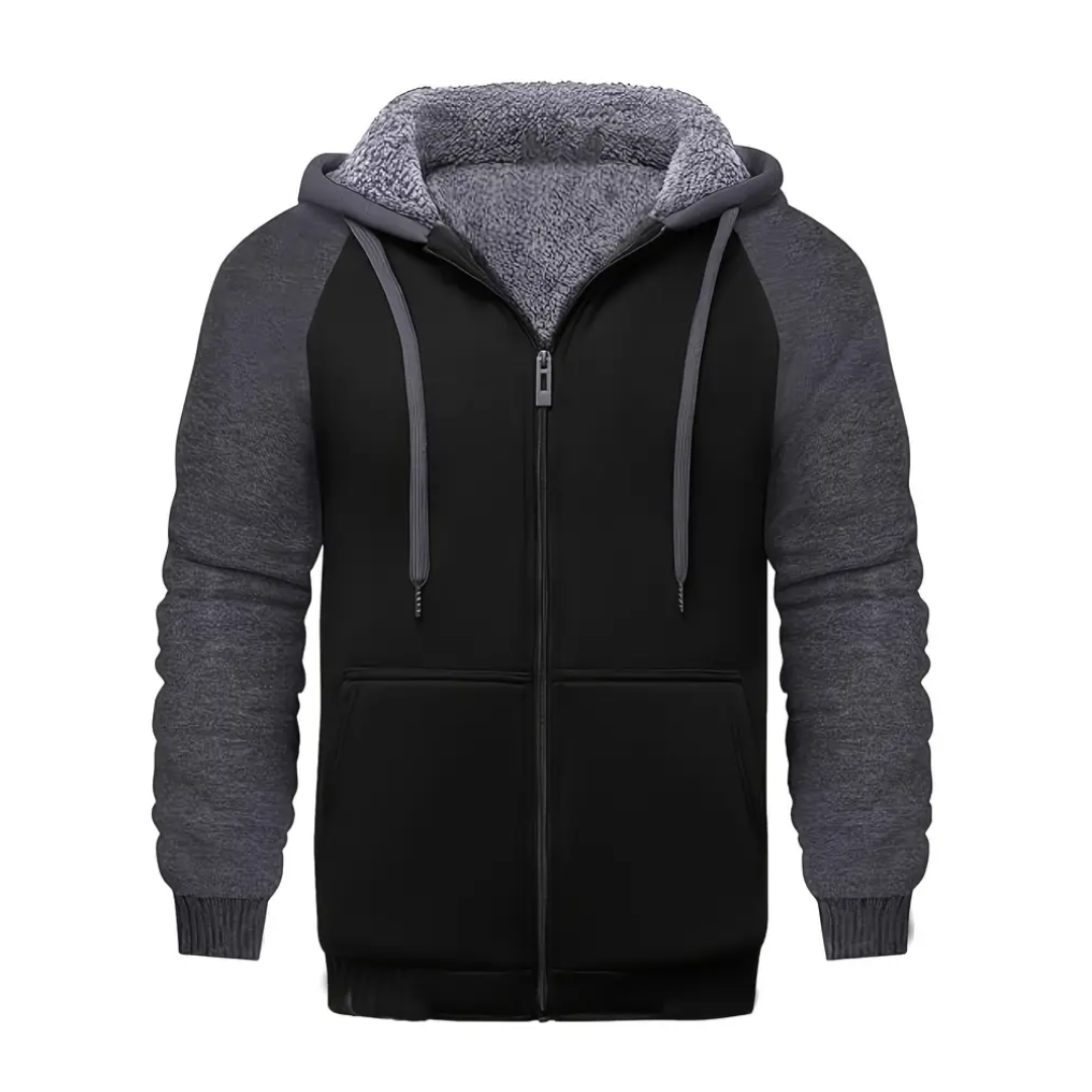 Hoodie för herr, fodrad med sherpafleece – Niels