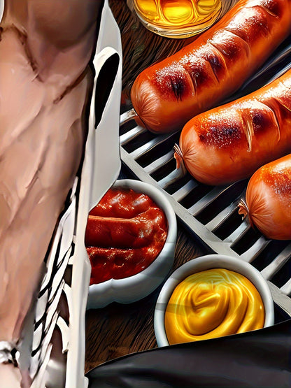 Herrarnas kortärmade T‑shirt med BBQ- och öltryck – Karl Oktoberfest 2026