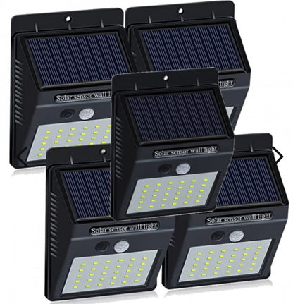 Set med 5 solcell-LED-utomhuslampor – LumaPath