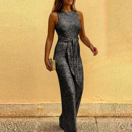 Ärmellös partyjumpsuit för damer – figursmickrande och festlig – Amira