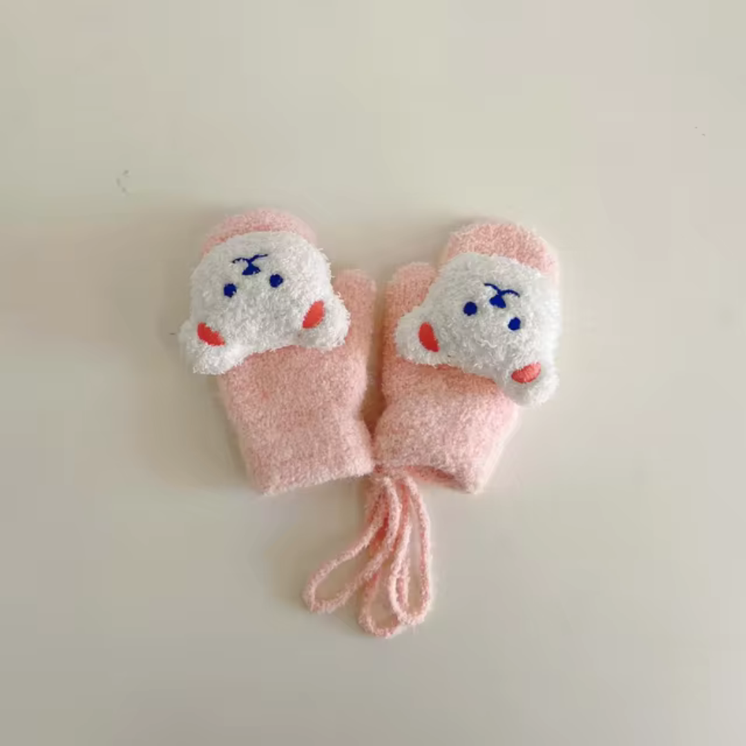Barnens vinterhandskar med björnmotiv – TinyBear-handskar