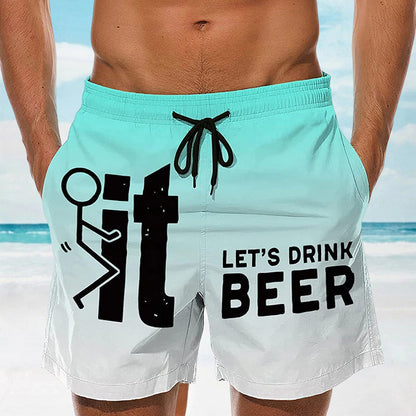 Hawaiishorts för herr med elastisk midja – Fabio