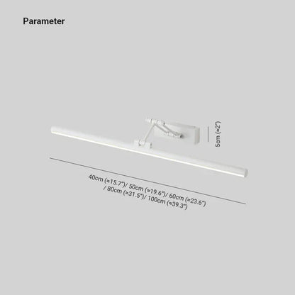 Weiße LED-Bilderleuchte, verstellbar, 40-100 cm, modernes Design, Wandmontage.