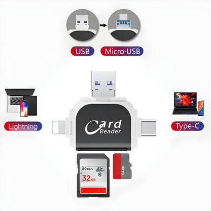 4-i-1 SD- och TF-kortläsare – FlexPort