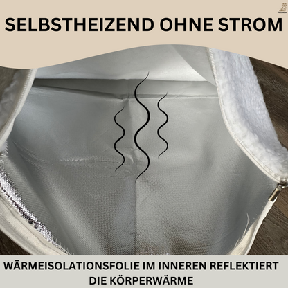 Selbstheizende Decke, wärmeisolierend, ohne Strom, reflektiert Körperwärme, silberne Folie.