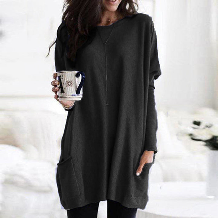 Oversized damtröja i höst med fickor – Yara
