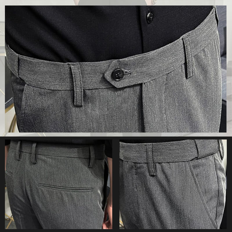 Slim Fit formella herrbyxor – Milano