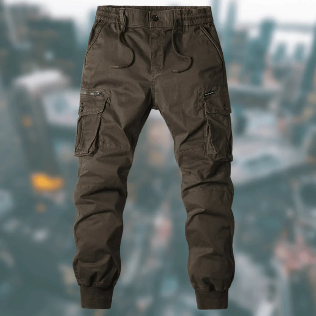 Höstliga avslappnade herr cargo-joggingbyxor – Lukas