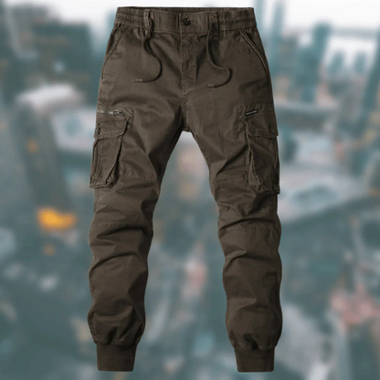 Höstliga avslappnade herr cargo-joggingbyxor – Lukas