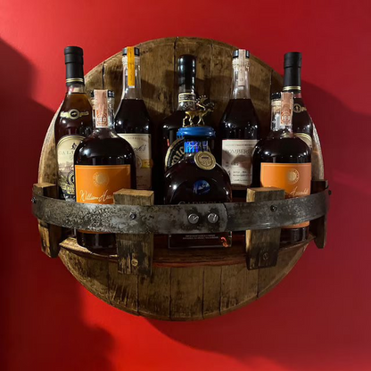 Bourbonwhisky-hyllsystem i ek – Oakspire