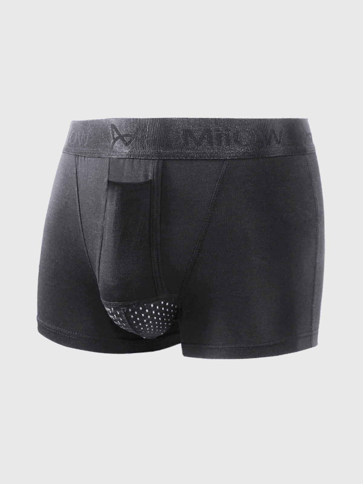 Schwarze Herren-Boxershorts, atmungsaktiv, Baumwolle, ergonomisches Design, bequeme Passform.