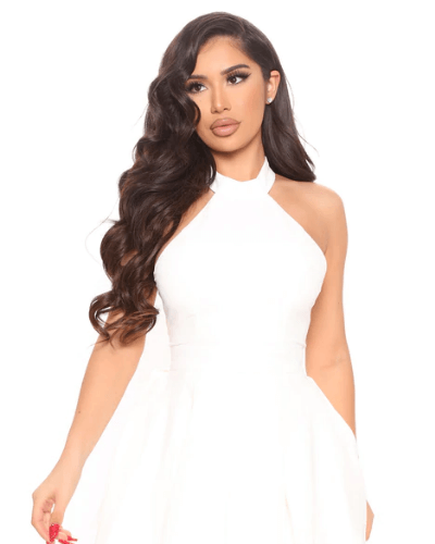 Stilig damsommardress med halterneck – Malia