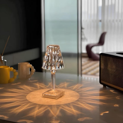 Kristallbordslampa med touch-kontroll - LumeCrystal