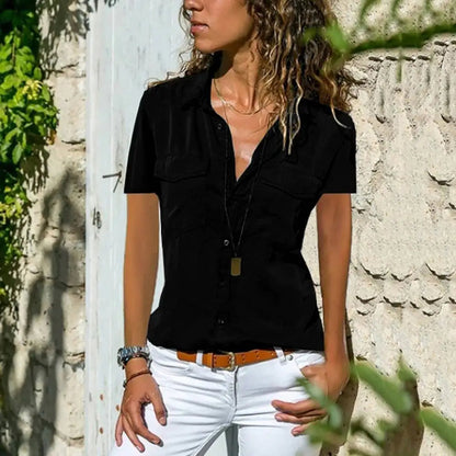 Elegant damblus med korta ärmar – Mira