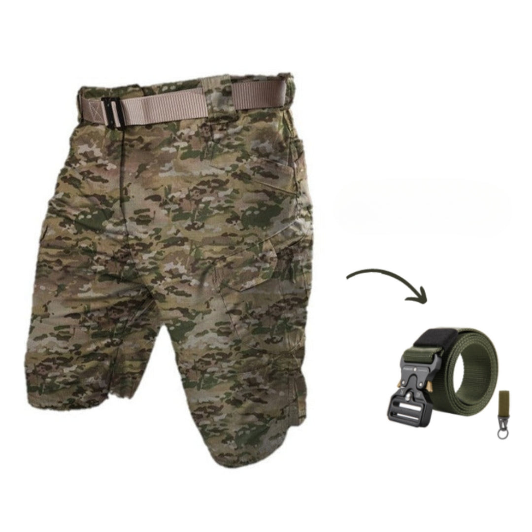 Herr Cargo-shorts med 7 fickor och gratis bälte – Taro